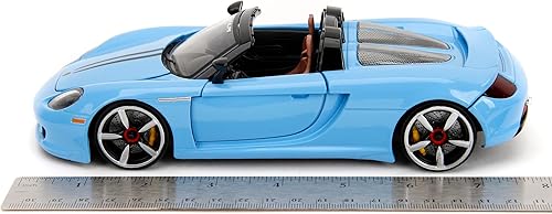 Miniatura 7 de Pink Slips 124 W6 Porsche Carrera GT - Coche fundido a presión, juguetes para niños y adultos (azul claro)
