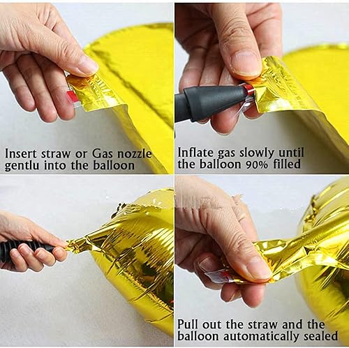 Miniatura 7 de LIOZEOKUN Globos de letras de 16 pulgadas de Mylar de aluminio del alfabeto de la A a la Z, juego de globos para decoración de bodas, fiestas de