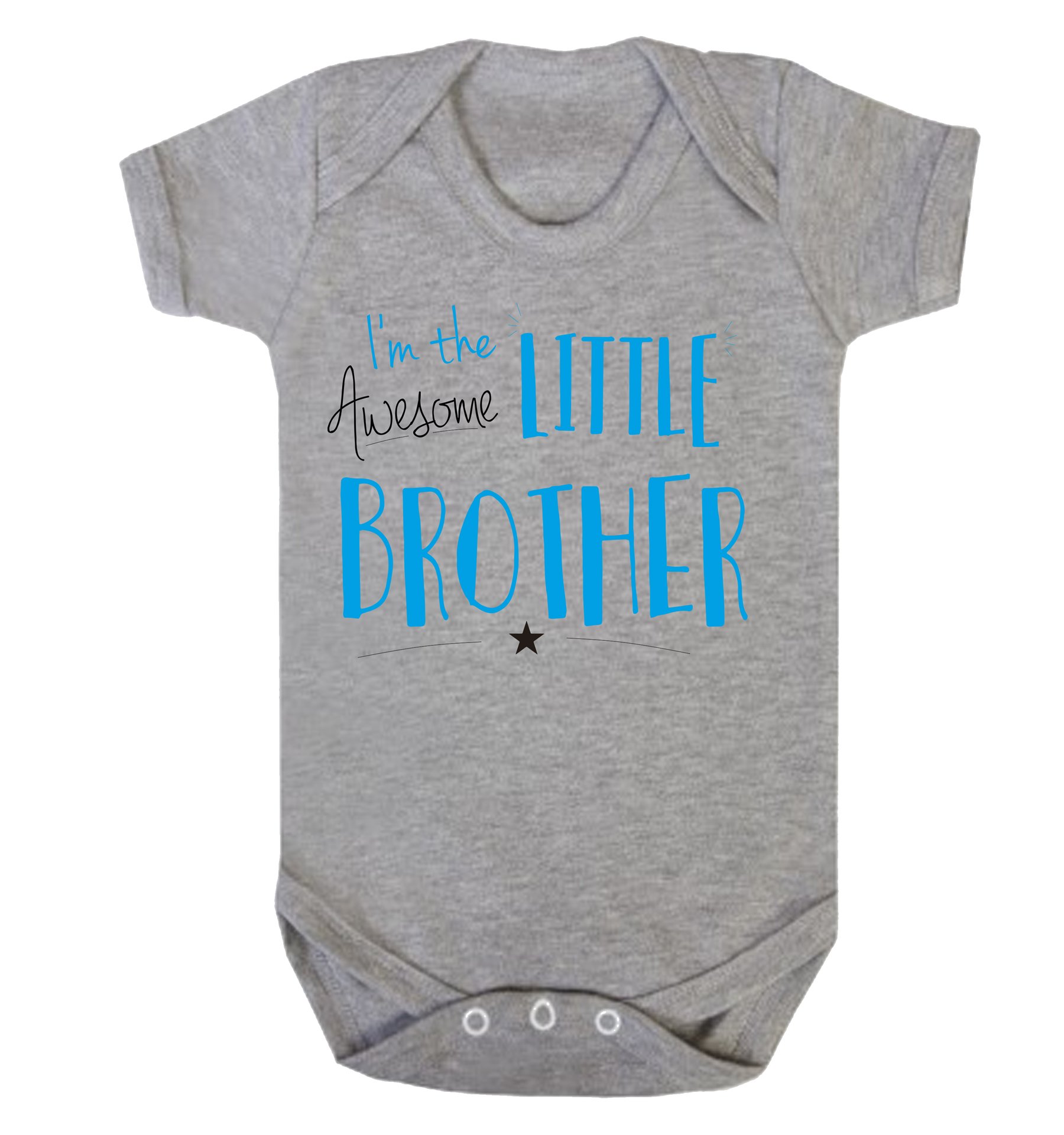 Reality Glitch Light Grey Awesome Little Brother Babygrow