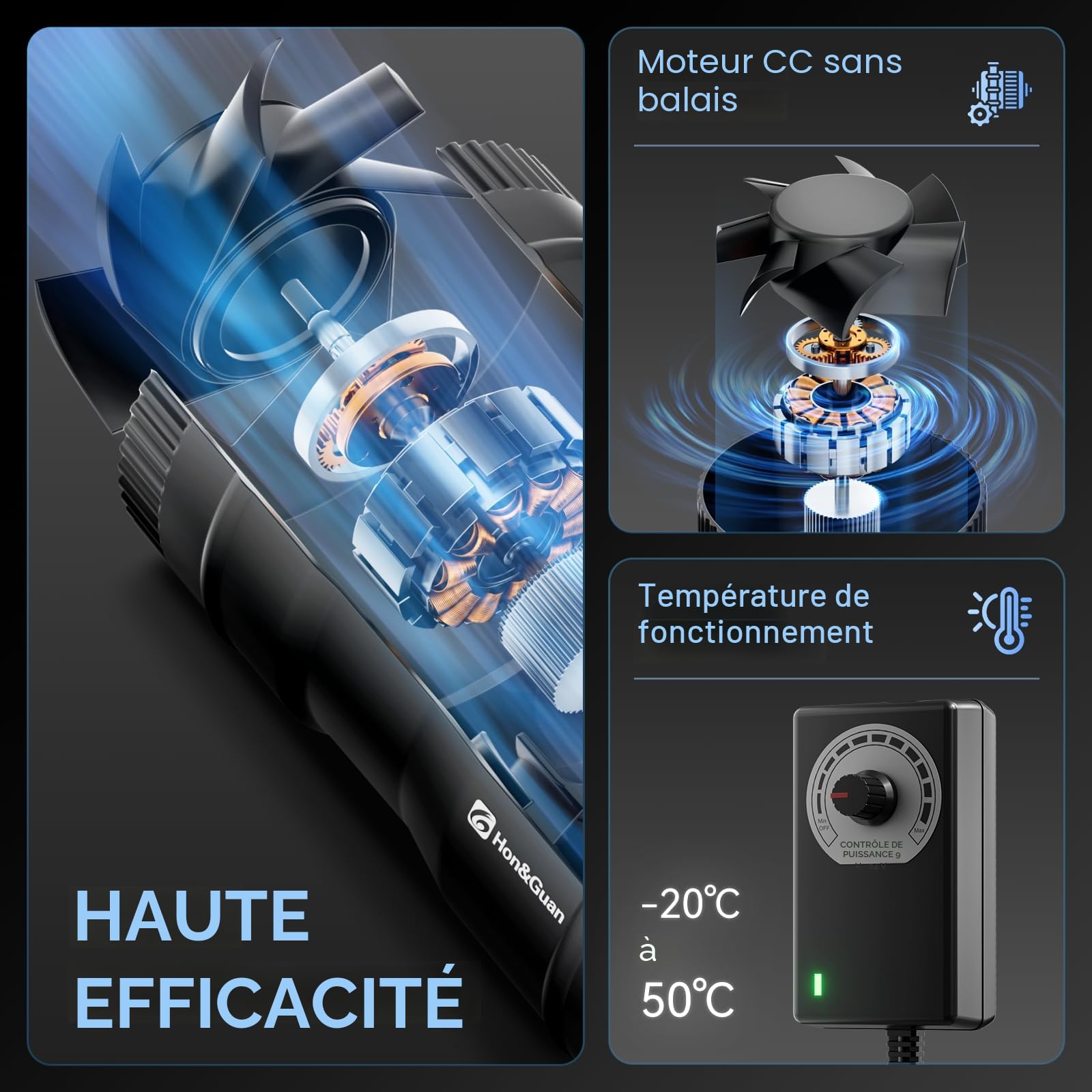 Hon&Guan Ventilateur Extracteur en Ligne 100mm 6W 221 m³/h Ventilation Extracteur Air avec Variateur Ventilation Cave Humide, Garages, Culture Hydroponique (Lot de 2)