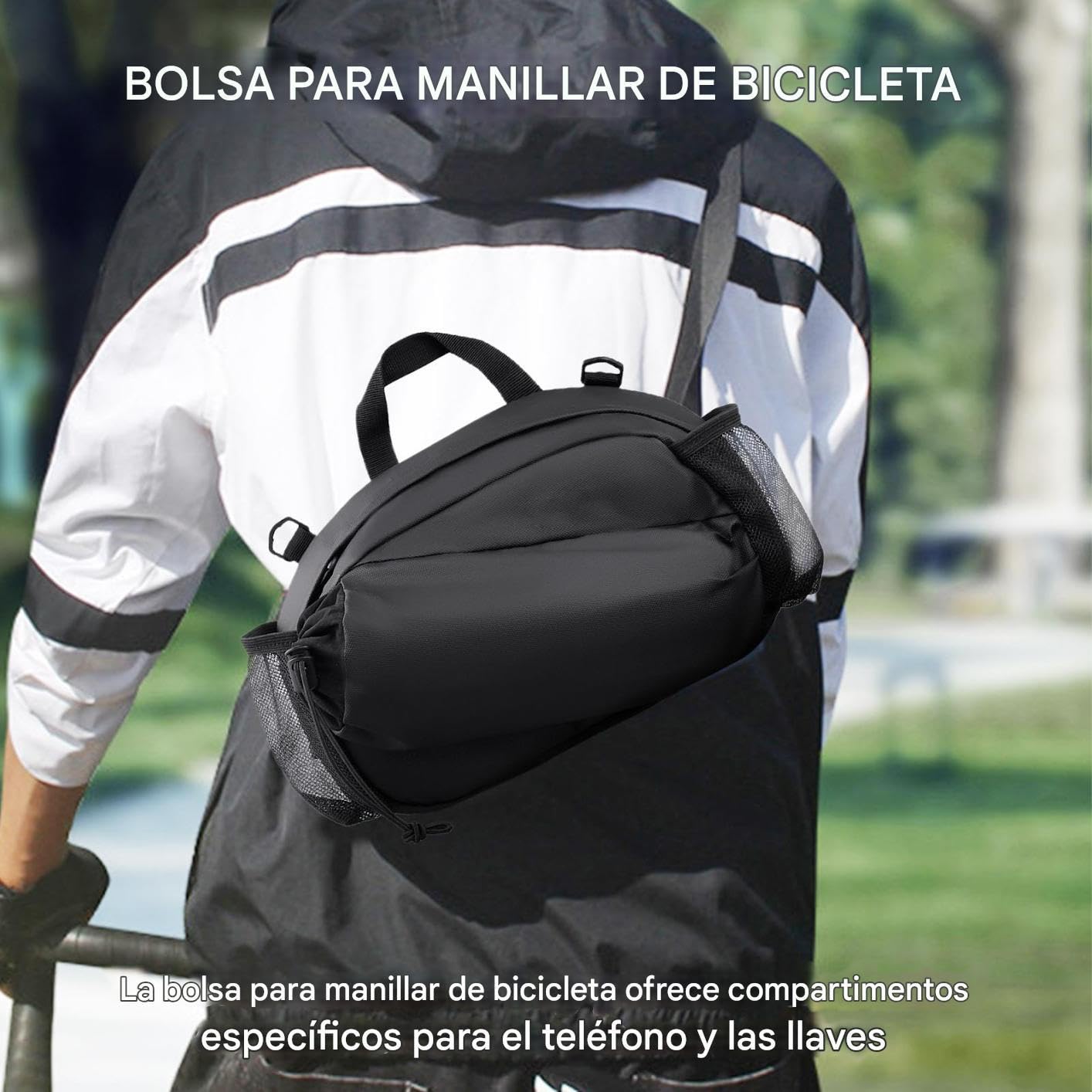 Bolsa de Manillar para Bicicleta Bolso de Almacenamiento para Manillar de