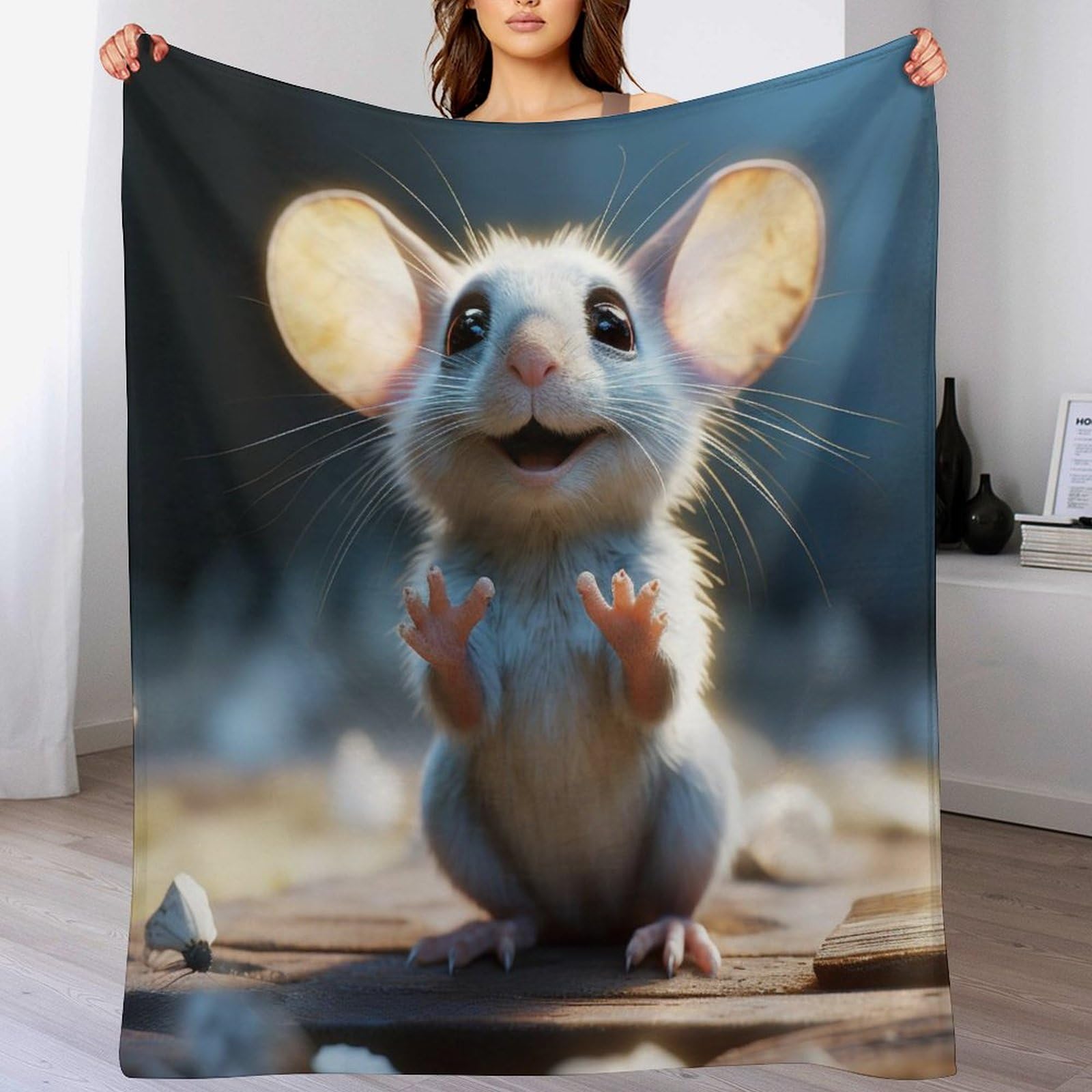 Couverture de canapé salon couvre-lit souris flannel doux 100x130