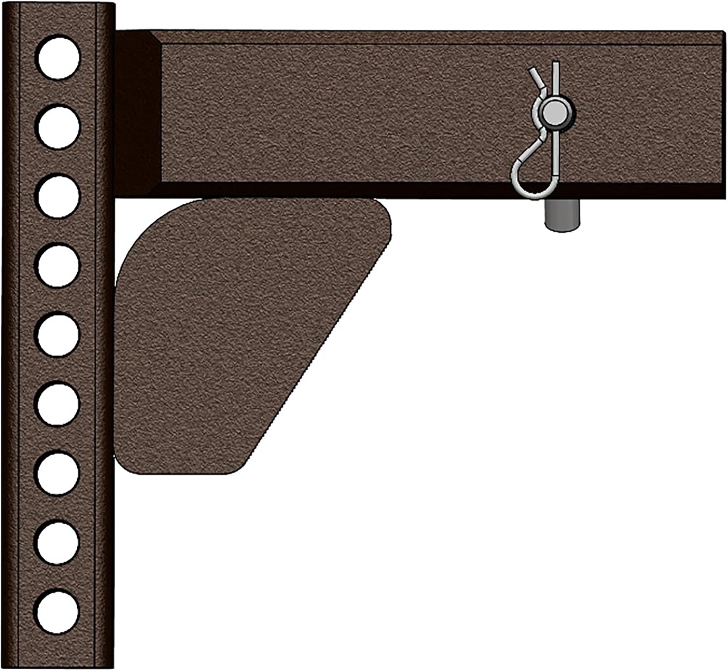 Blue Ox BXW4092 SwayPro 3″ Receiver, Weight Distribution Shank, 9-Hole