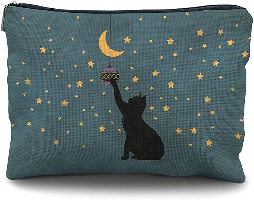 Miniatura 9 de Bolsa de maquillaje de gatos, regalos para amantes de los gatos para mujeres, regalos de gatos, bolsa de cosméticos para gatos, regalos de gatos