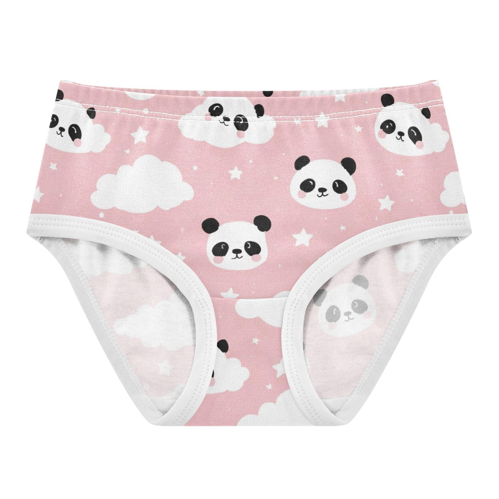 Wusikd Cute Panda Face Clouds Girls Underwear Cotton Girls Briefs Soft Toddler Underwear 2T