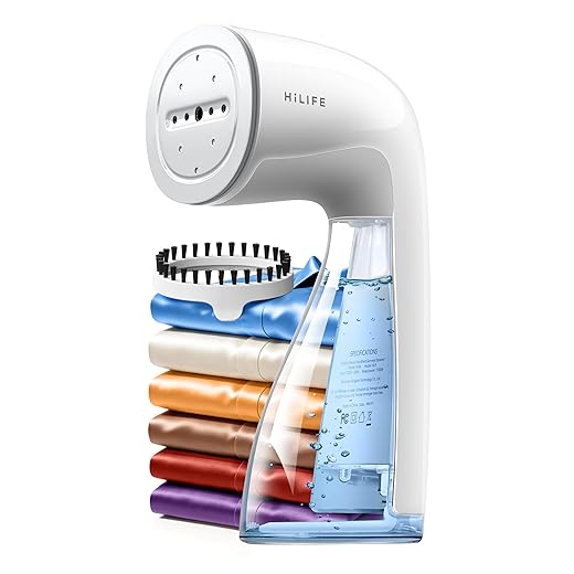 HiLIFE Upgraded Steamer for Clothes, Handheld & Portable, 1100W Powerful Steam, 300ml Big Capacity & No Leak Design, 30S Fast Heat-up, Quick Wrinkle Remover, Compact Size for Travel, ONLY 120V