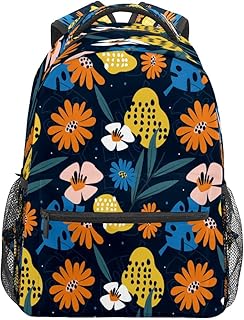 Mochila escolar para meninos e meninas mochila colorida estampa floral estudante bolsa para livros meninos menina leve durável médio ensino médio ensino médio bolsa para viagem caminhada acampamento mochila, Multicolorido, One Size, Clássico