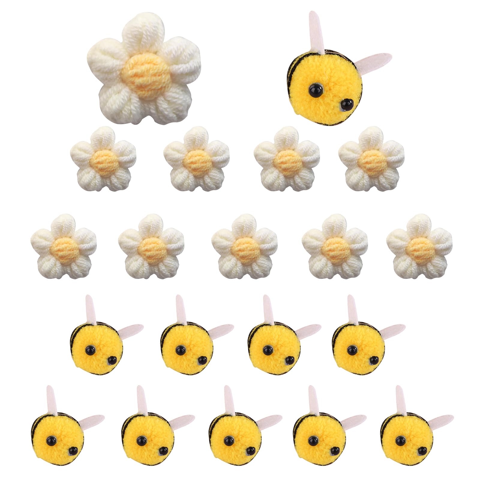 20 Piezas Abejas de Fieltro de Lana, Mini Decoración, Figuras de Abejas para Adornos, Abejas Decorativas Fieltro, Peluche Abejas, Para Manualidades Hazlo Tú Mismo, Fiesta, Colgantes, Pared