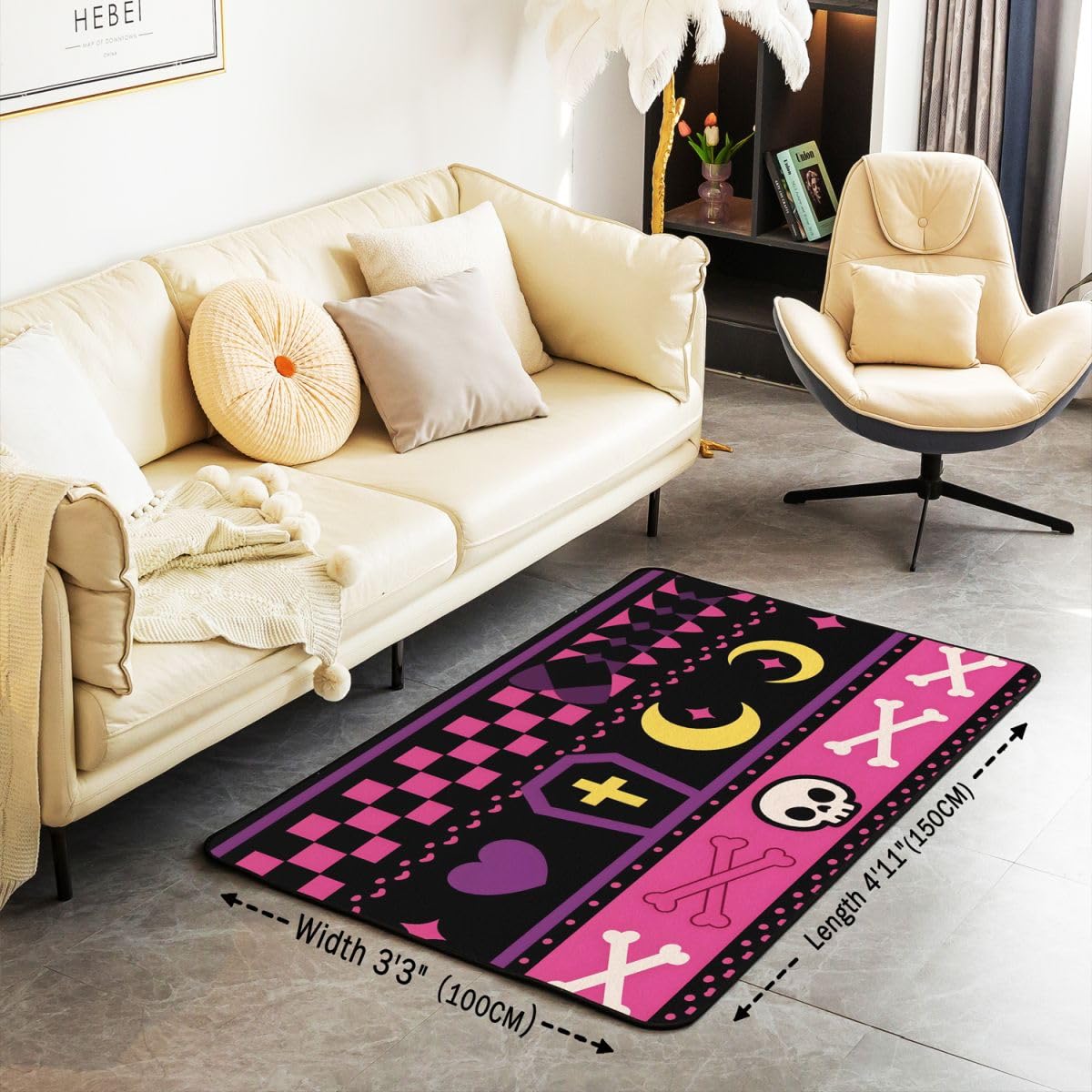 Loussiesd Dywan Happy Halloween 150 x 200 cm poliester