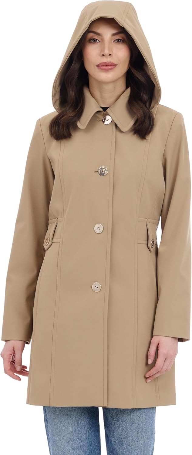 Michael Kors womens Single Breasted Raincoat With Detachable Hood - Image 6