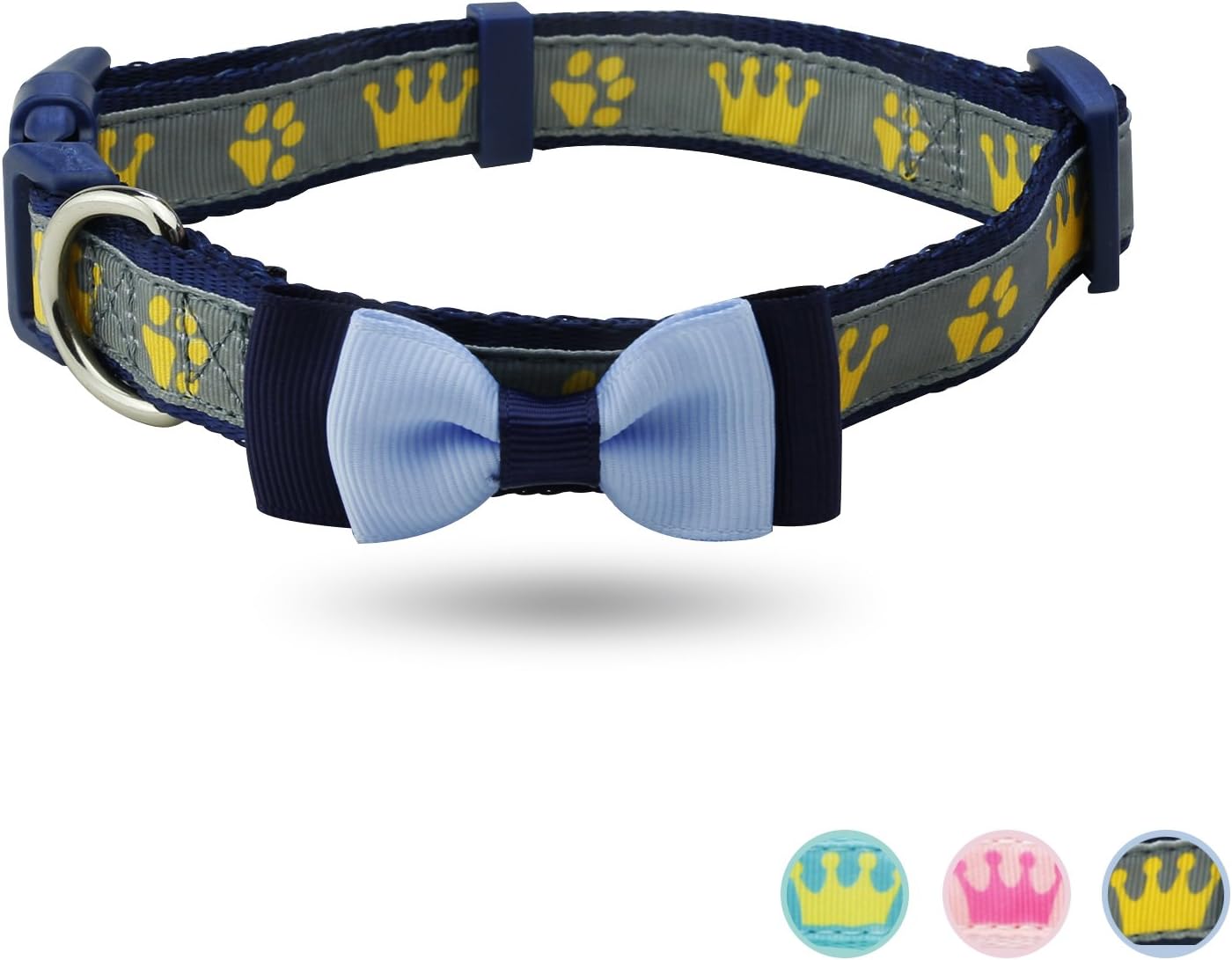 YUDOTE Dog Collar with Bow Tie, Adjustable Collars for Small Medium Large Dogs & Puppies, Designer Cute Bowtie Collar, Well Made, Neck…