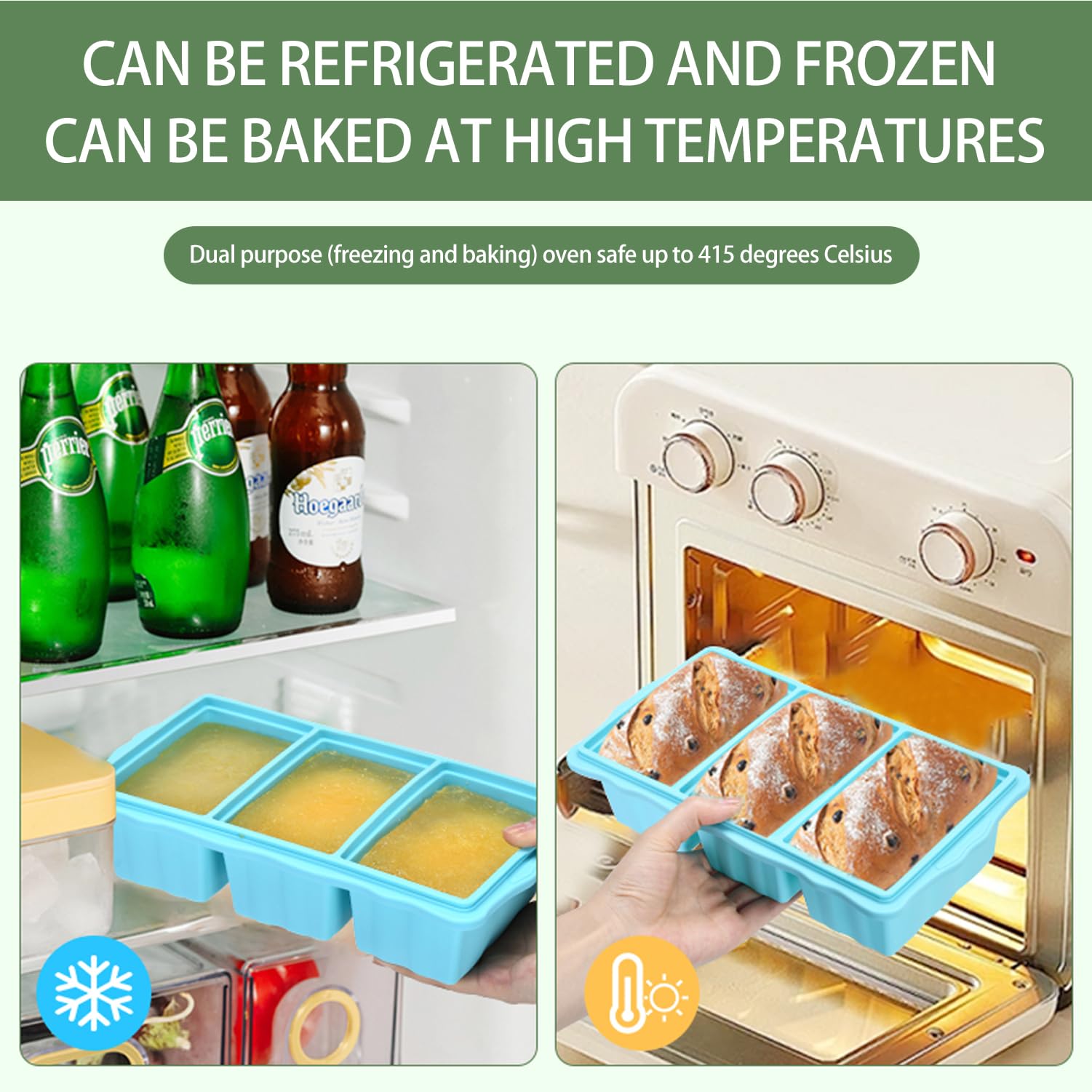 Tmeng 2 Pack Silicone Freezer Molds With Lids,1.5 Cup Silicone Freezer Tray for Meal Prep and Makes 6 Perfect 1.5Cup Portions Cubes for Storing 375mL/250mL/125mL Ice ube,Soup,Sauces,Leftovers and More - Image 4