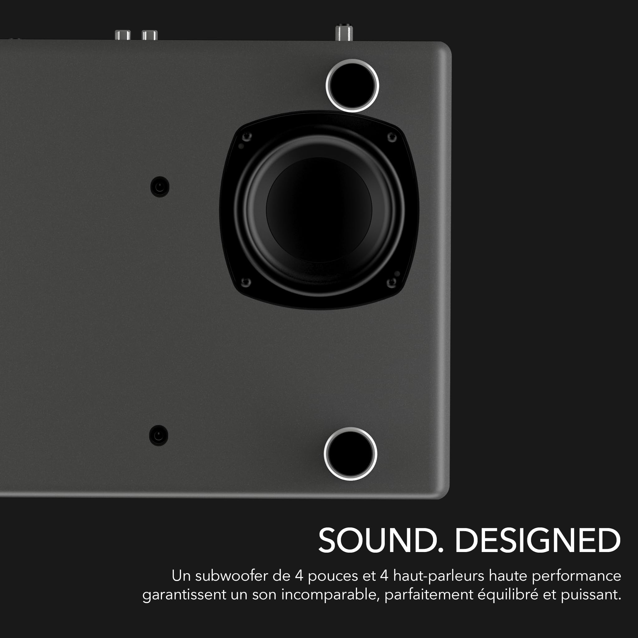 Sonoro Prestige - Système stéréo compact avec lecteur CD, Bluetooth et radio Internet (FM, WLAN, DAB Plus, Spotify, Deezer), couleur : graphite mat