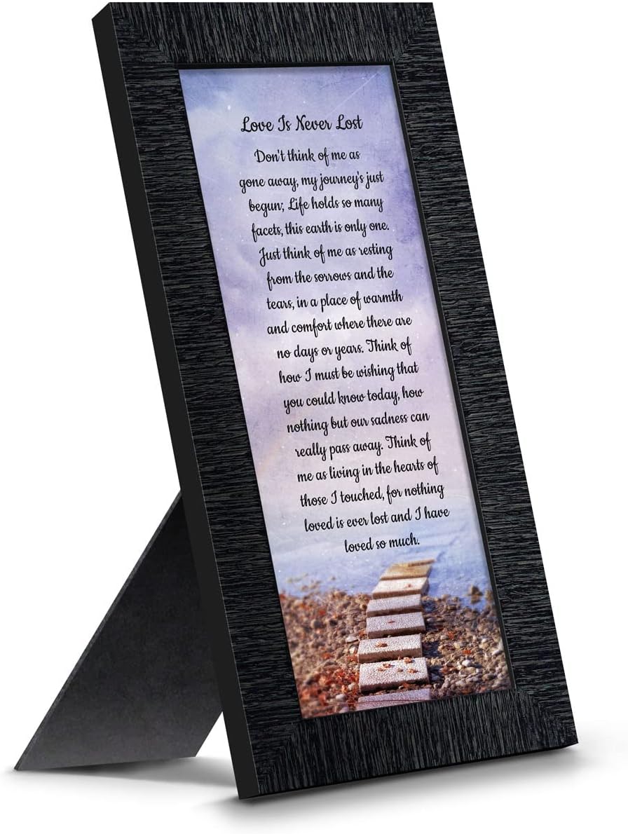 Crossroads Home Décor Memorial Picture Frames Sympathy Gift, Photo Frames for Sympathy Gift Baskets, Memories Wall Decor, Sorry for Your Loss Gifts, 7378CH