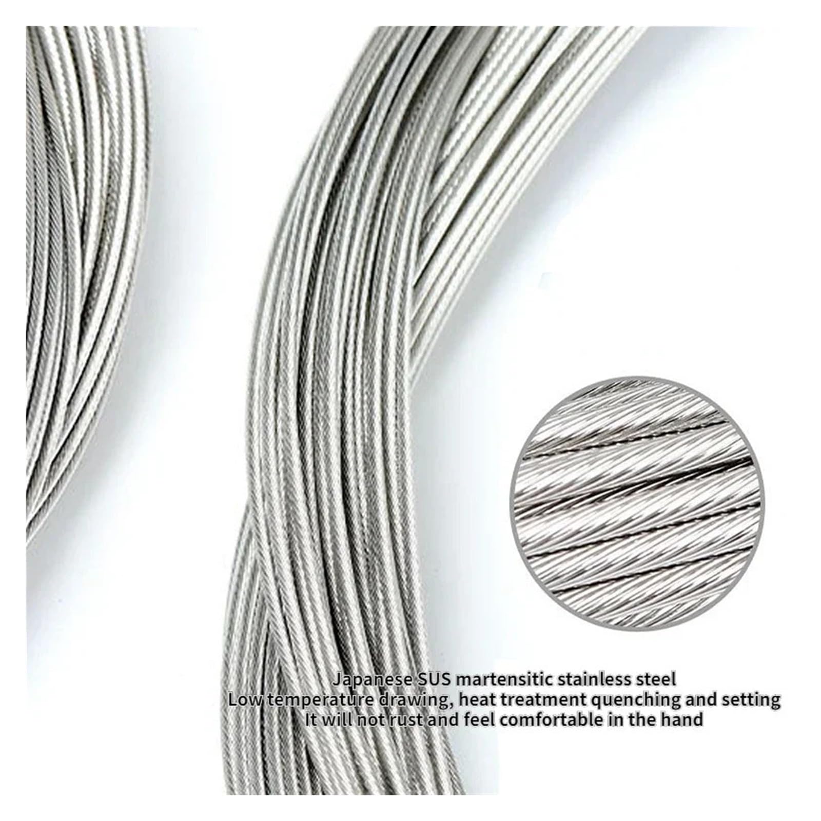 Bremszug Fahrrad 5/10pcs 2Meter Bicycle Brake Line Speed Fixed Gear Shifter Cable Set Core Inner Wire for Bike(50pcs Brake-Shift)