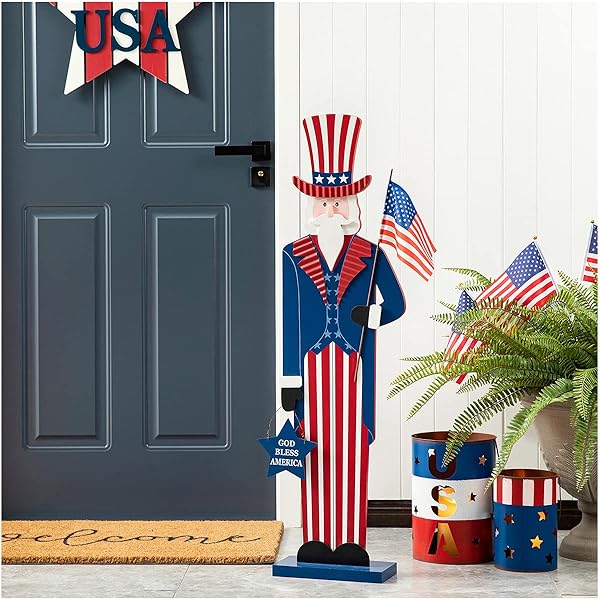 Rustic Wooden Americana Porch Sign