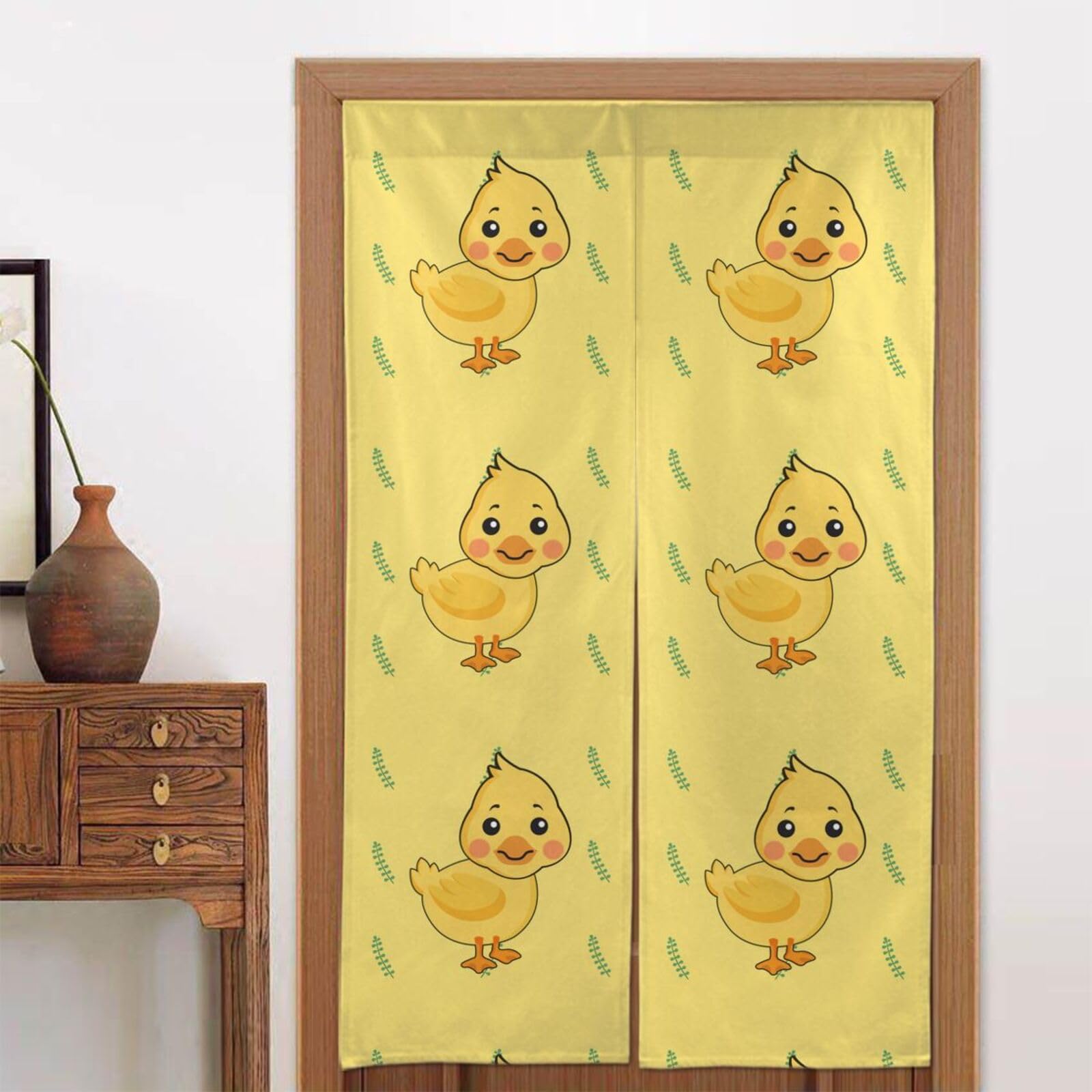 chenfandi cartoon duck Door curtain, blackout, suitable for bedrooms, bathrooms, windows, etc., 86 x 143 cm.