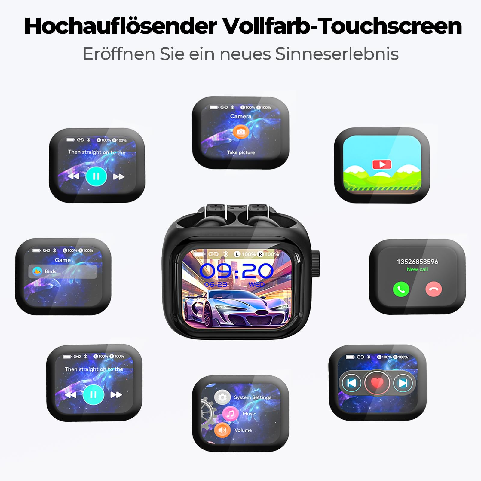 NE40 KI Übersetzer Kopfhörer, 134 Echtzeit Sprachübersetzer Kopfhörer & 9 Modi - Bluetooth 6.0 Übersetzungskopfhörer mit Drehknopf, 48H Laufzeit, IPX5 Wasserdicht Ohrhörer