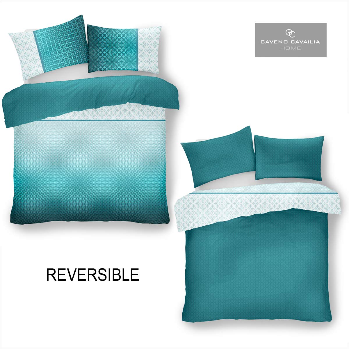 Copripiumino Gaveno Cavailia Con Federe – Floreale O Geometrico, In Policotone 50% Cotone 50% Poliestere, Varie Misure (singolo, Matrimoniale, King)