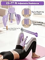 Vista 3 de Pelvic Floor Exercise Devices 77 lb Adjustable Kegel Inner Thigh Exerciser and Hip Trainer Workout Equipment for Home Postpartum Recovery Women Men