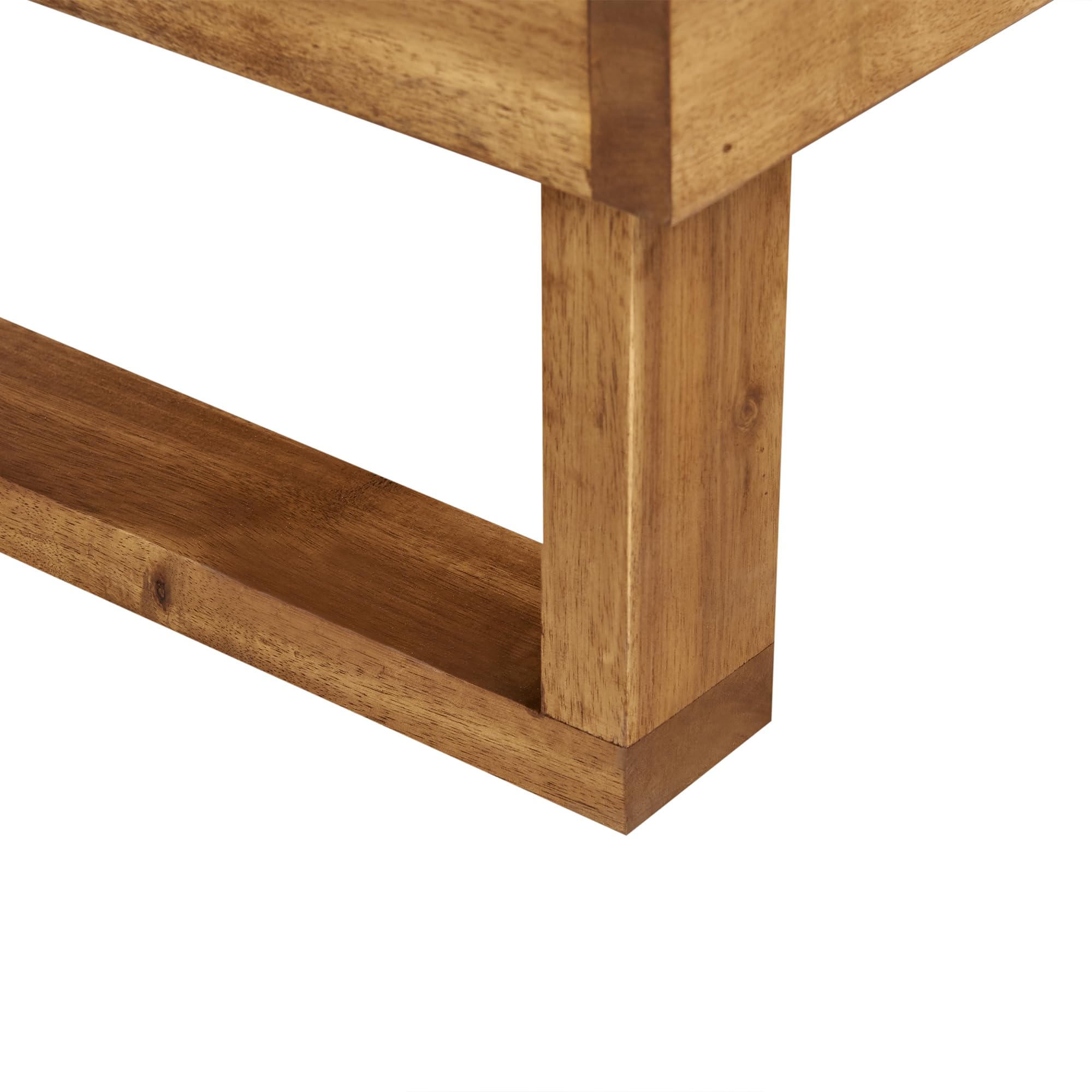 Beliani Table Basse de Jardin en Bois d'Acacia Certifié 110 x 60 cm Bois Clair Marettimo