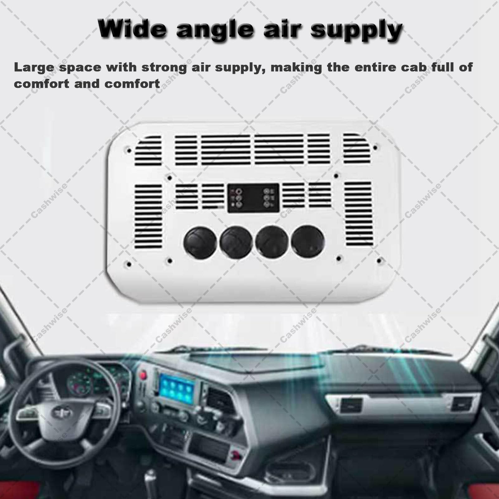 Climatiseur pour camion, unité de climatisation de toit pour camping-car, climatiseur silencieux à refroidissement rapide pour camionnette, remorque, bateau, camping-car, tracteur, caravane 24V