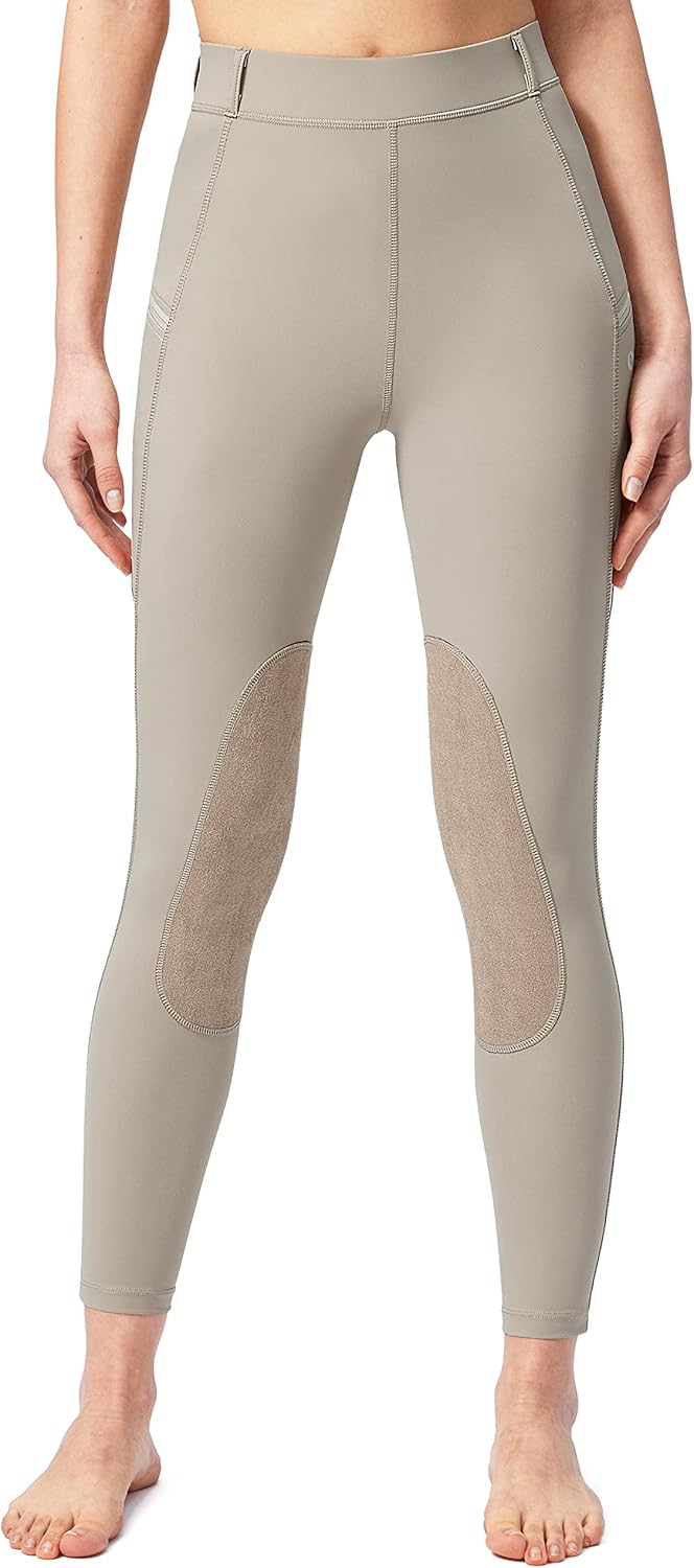 SANTINY Women's Horse Riding Pants with Zipper Pockets Knee-Patch Schooling Tights Equestrian Breeches for Women - Image 2