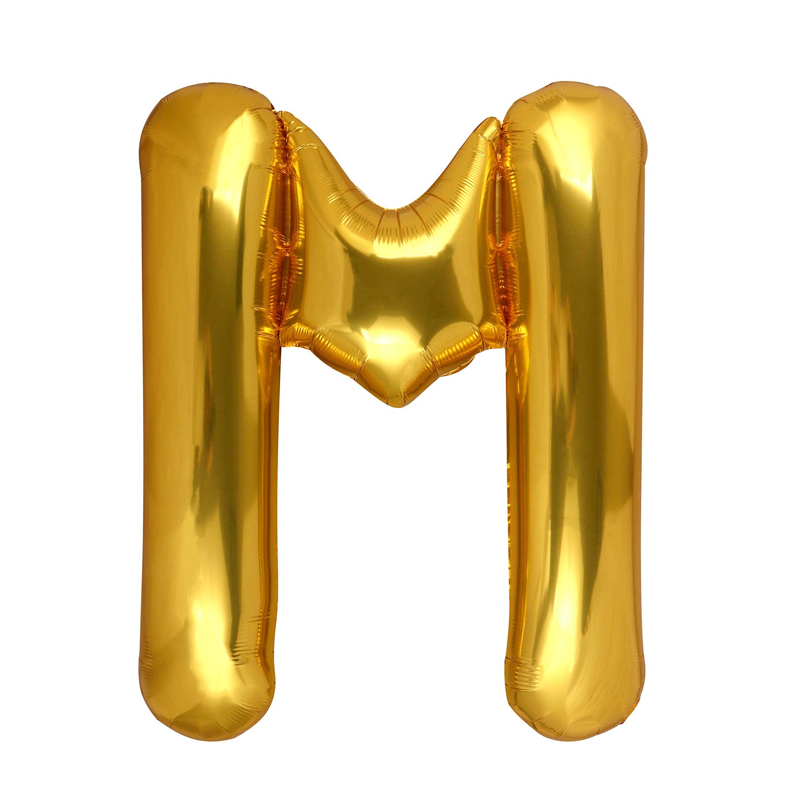 40 Inch Gold Foil Letter M Balloon – Helium Friendly Birthday & Party Decoration - View #11