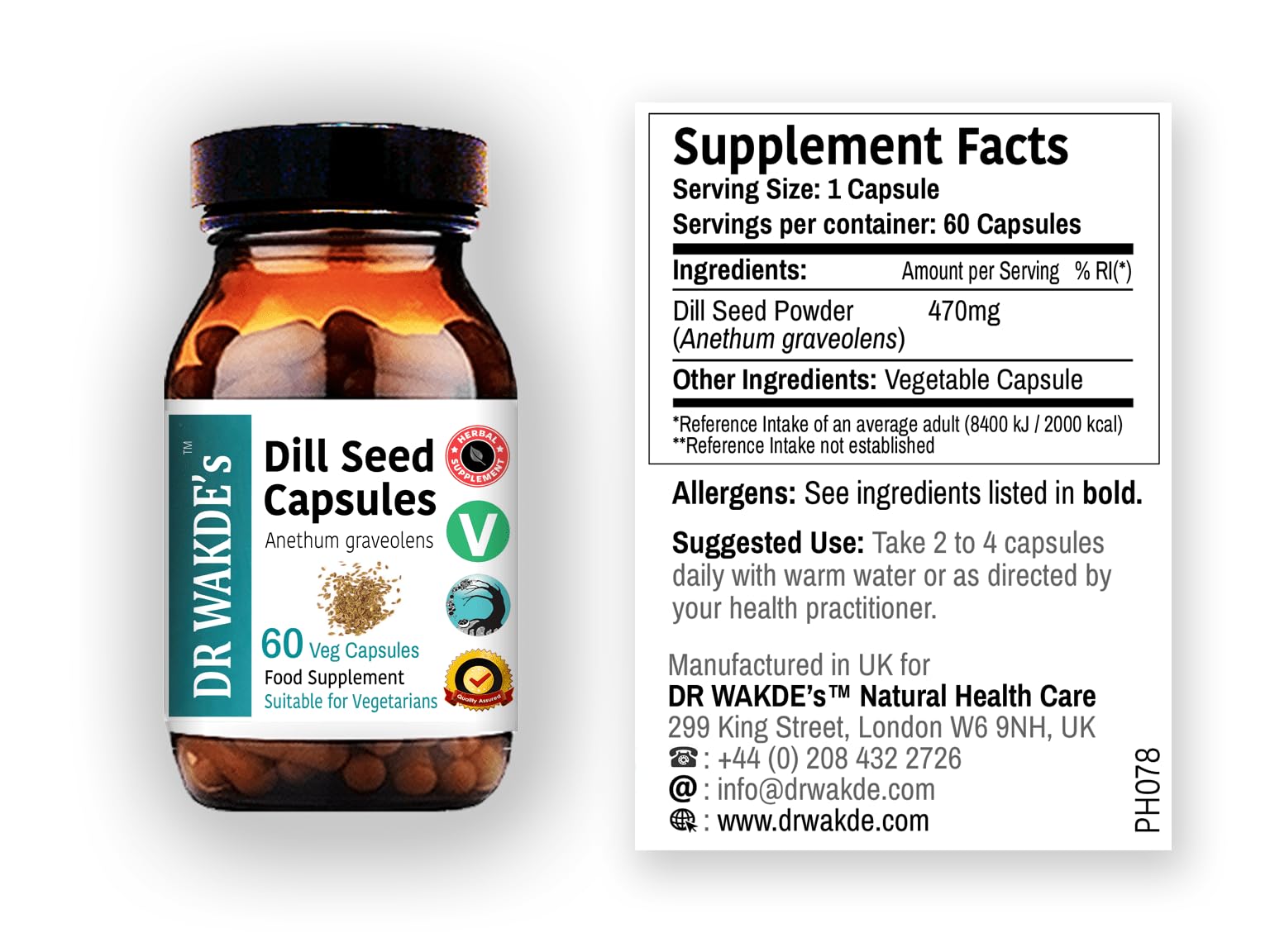 Amazon.com: DR WAKDE'S Dill Seed Capsules (Anethum graveolans, 60 Veg Caps,  Plant-Based Supplement, Ayurvedic Herb, All Natural, Vegan) : Grocery &  Gourmet Food