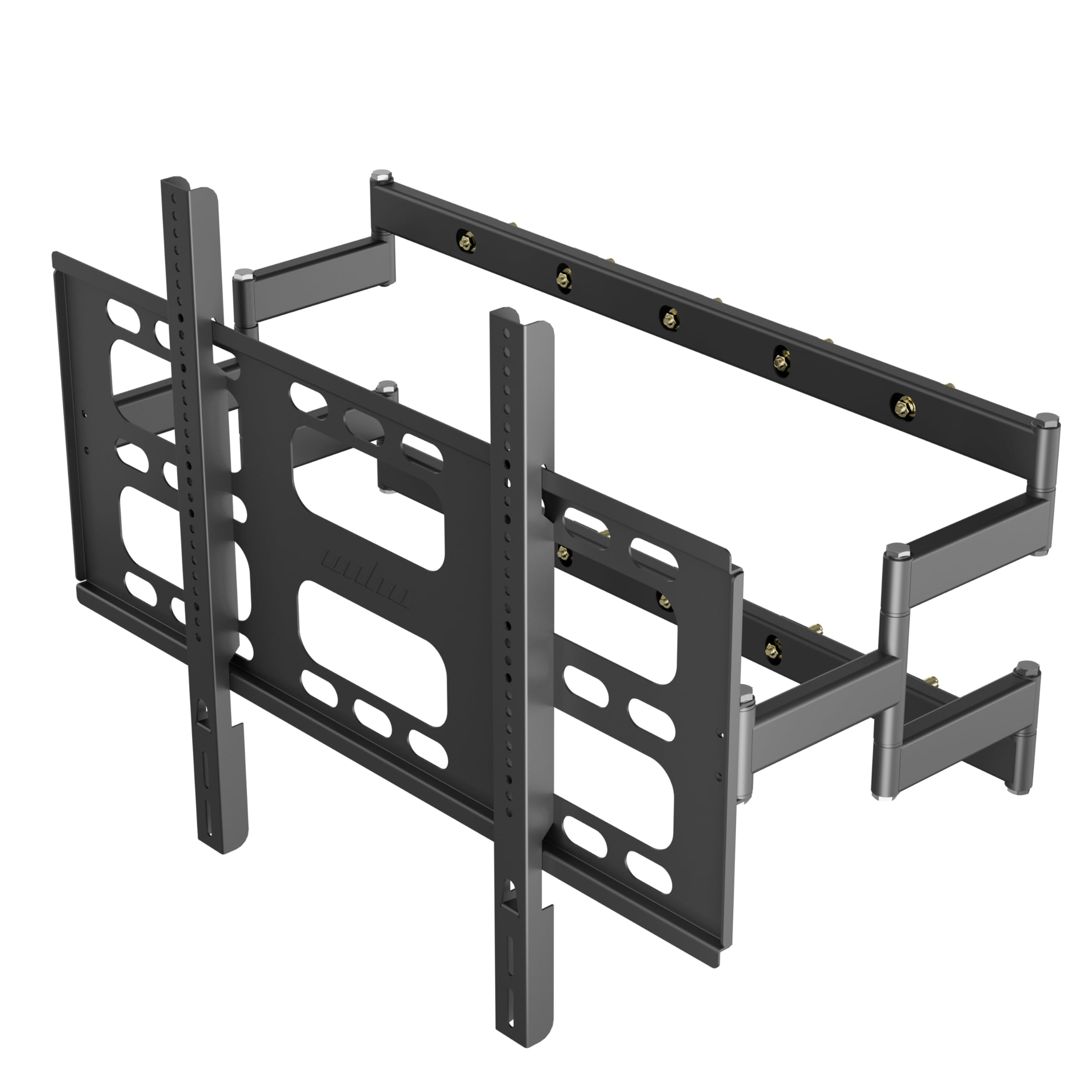 UNHO Soporte TV Pared Extensible 55-100 Pulgadas | Doble Brazo Extensible y Giratorio de Acero Aleado Giro lateral 30°, Carga Máxima 120 kg, VESA 200x200 - 800x600 mm