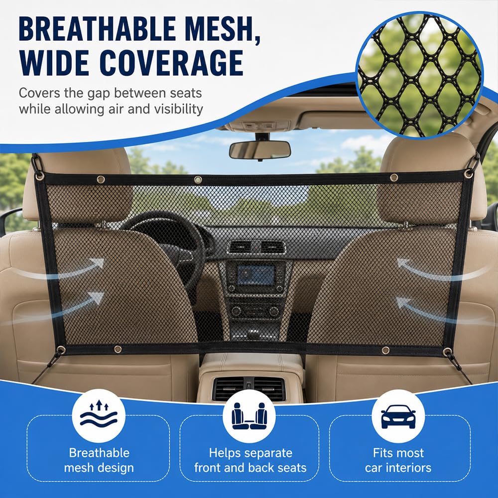 Barriera per animali domestici per Lexus GX GX460 2015-2022 Mesh Car Seat Pet Divisore Dog Safety Barrier Accessori