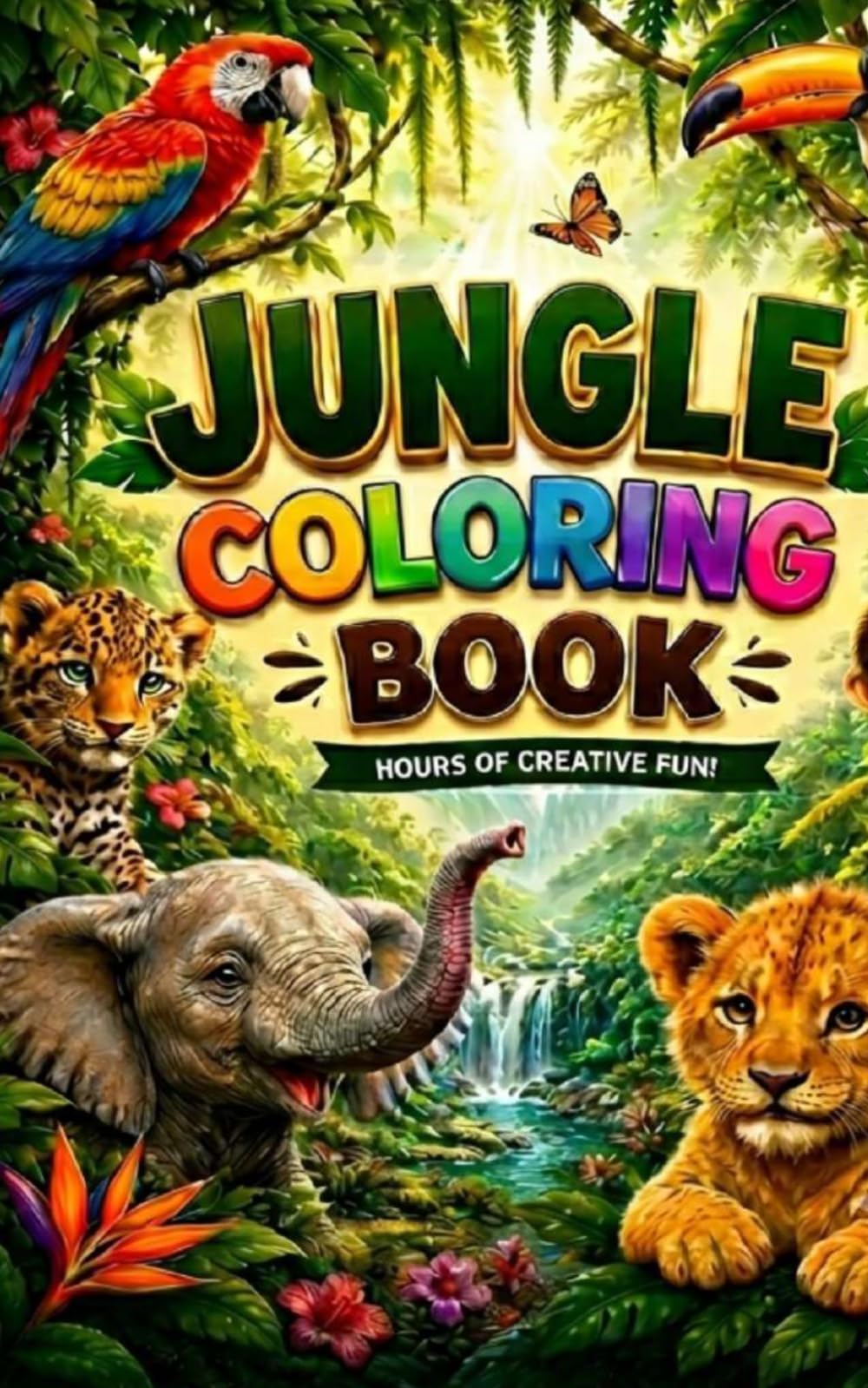 Amazing coloring book for kids: An amazing coloring book in the forest with amazing and beautiful animals for kids