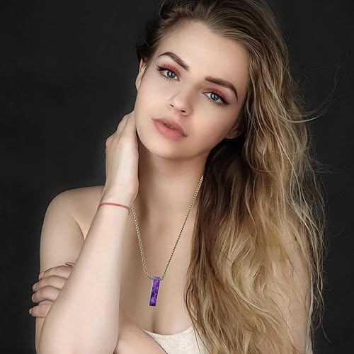 Miniatura 5 de MAIBAOTA Collar de cristal para mujer, collar con colgante de piedra natural, collar de joyería de piedras preciosas de cristal natural, regalo