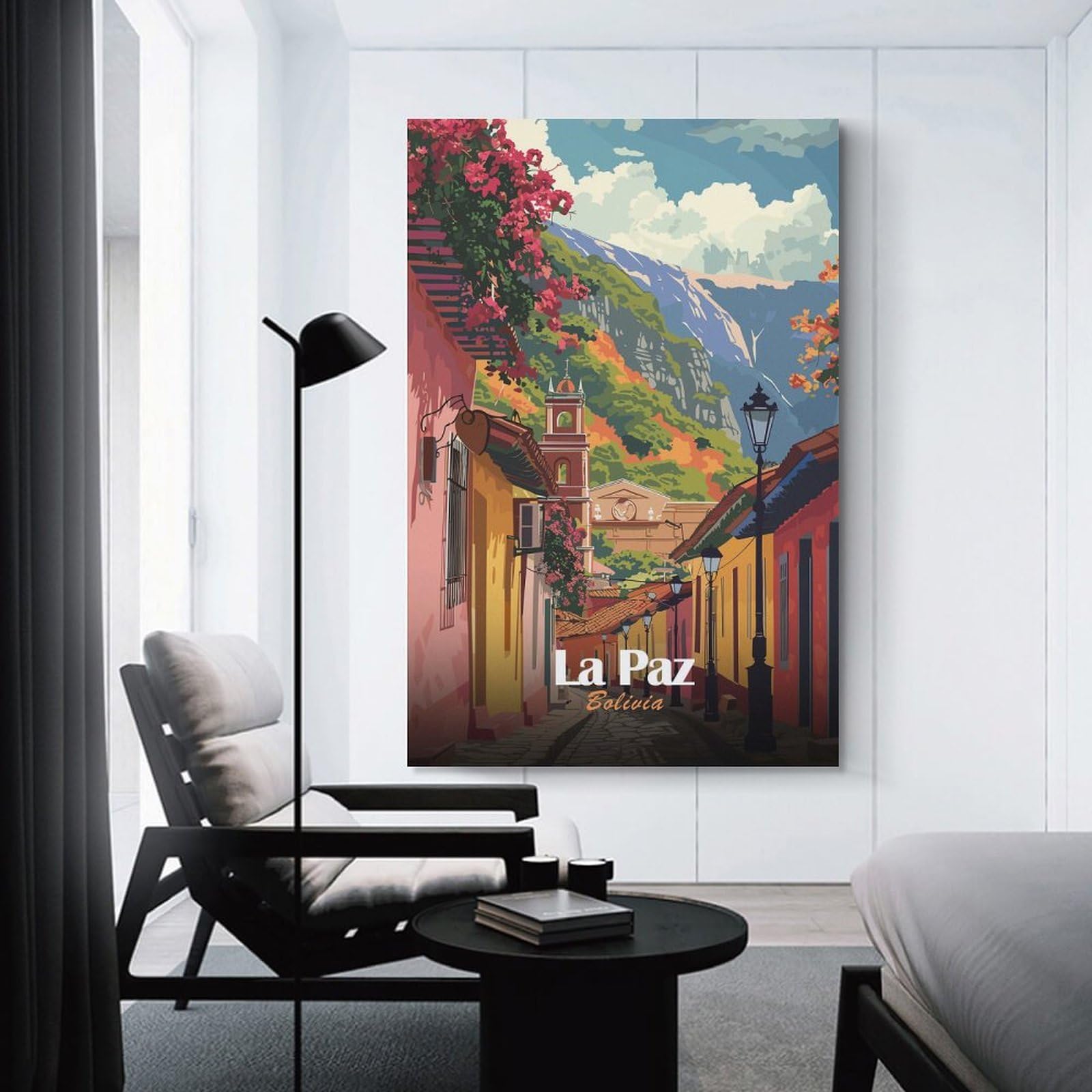 Junmoney Room Decor Wall Art La Paz, Bolivia Travel, 24x36inch(60x90cm), for Wall Displays, Bedrooms Or Room Updates, An Easy Match for Collected Prints