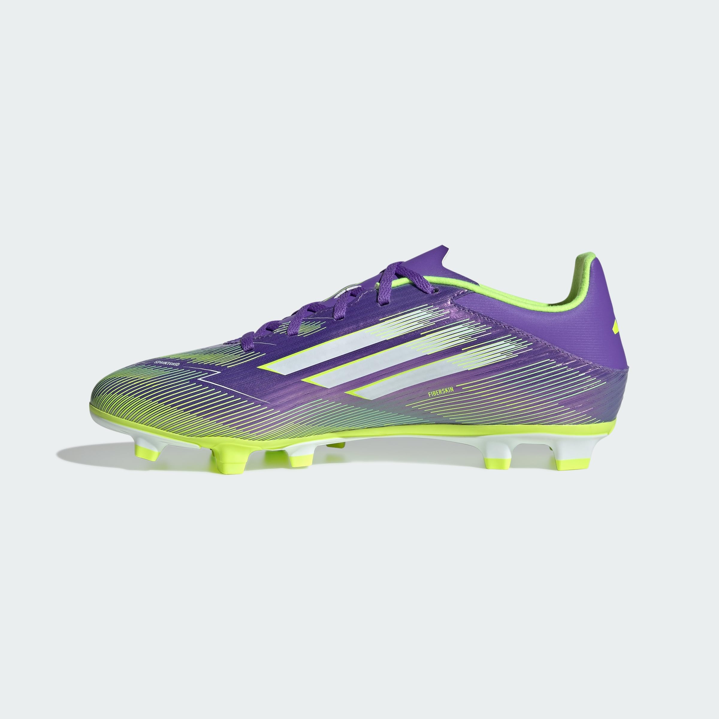 adidas Unisex F50 Club Firm Multi Ground Sneaker, Purple Rush/White/Lucid Lemon, 6.5 US Men