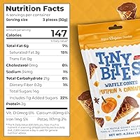 Vista 2 de Tiny Bites - Mini golosinas crujientes de conos de gofre, chocolate belga de primera calidad, bolsa de 4.24 onzas (paquete de 2) Deliciosa variedad