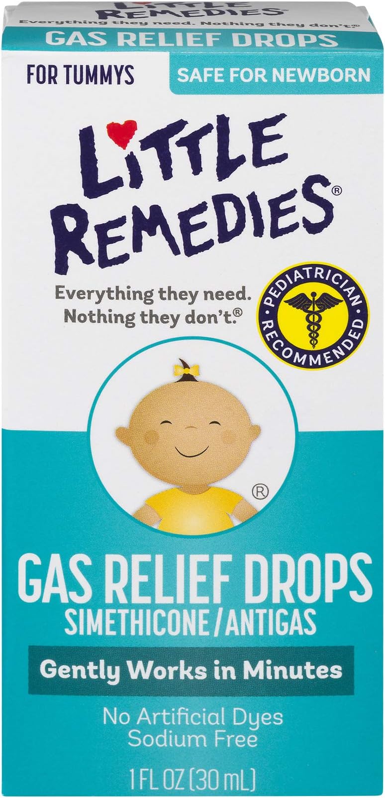 Little RemediesGas Relief Drops Natural Berry Flavor, 1 OZ (Pack of 5)