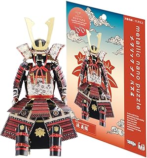 テンヨー(Tenyo) メタリックナノパズル マルチカラーシリーズ 鎧 源義経 T-ME-015M ステンレス素材 接着剤不要 暑さ0.2m 超精密レーザー加工 クラフト作品 立体模型 真鍮 武将甲冑