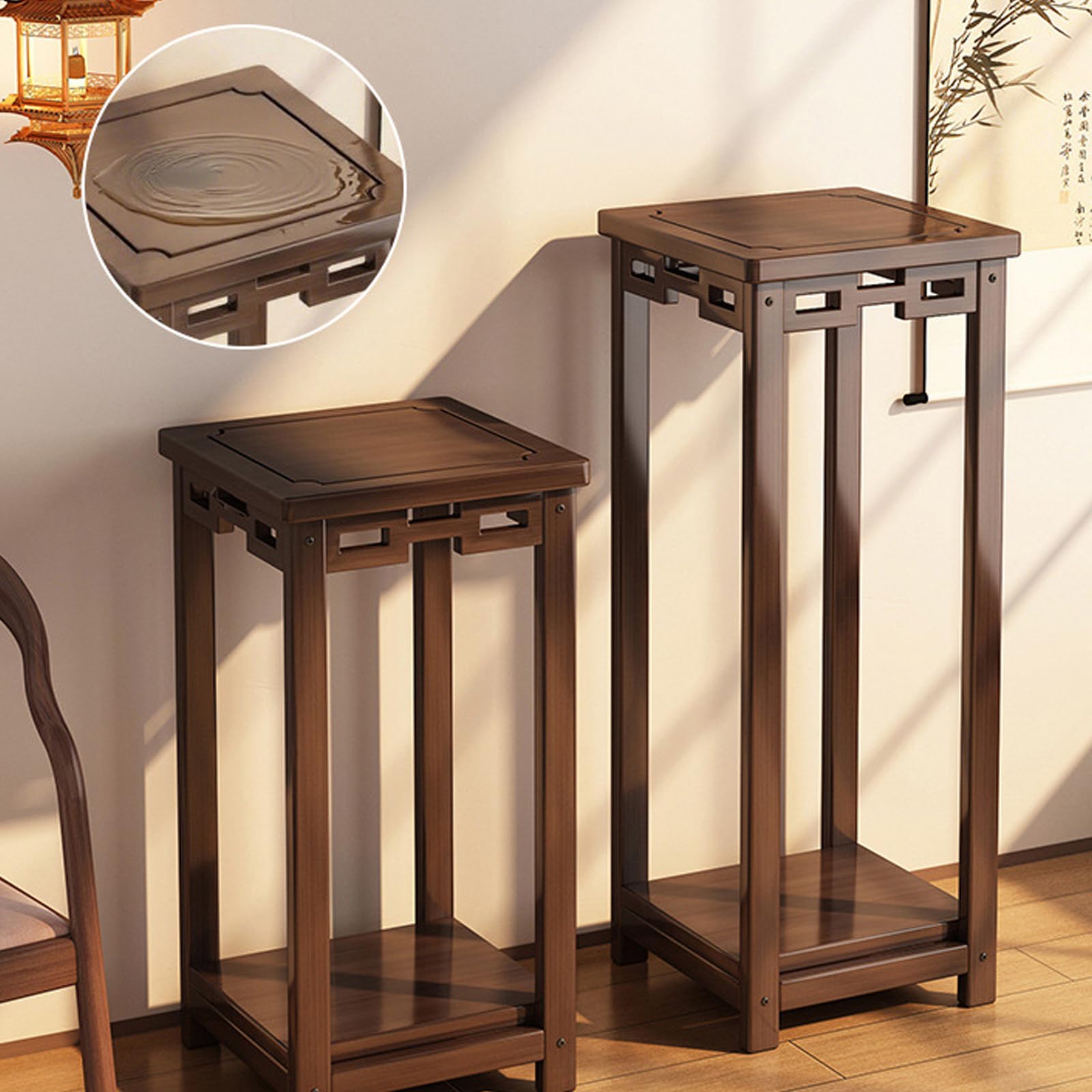 Fioriera Verticale Legno, Porta Vasi Interno Espositore in Legno Esterno