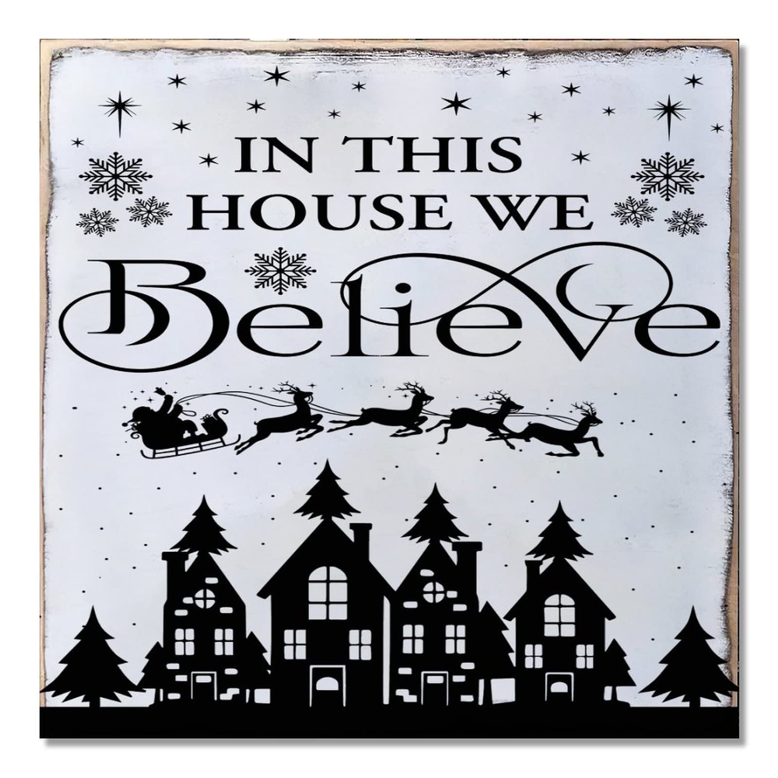 Panneau en bois de Noël 40,6 cm : le cadeau idéal pour décorer un mur
