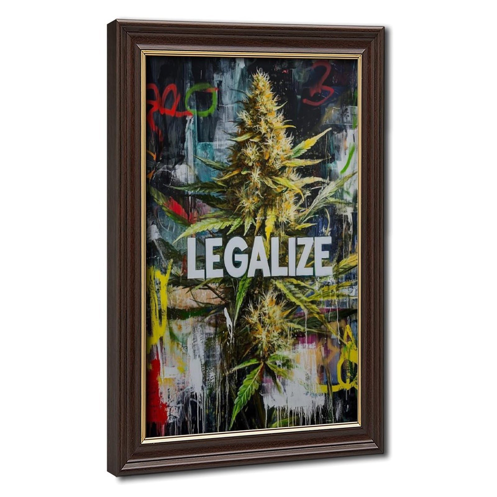 Bareronor LEGALIZE Marijuana Bud Artwork Canvas Poster Bedroom Decor Landscape Office Room Decor Gift 24" L X 36" W