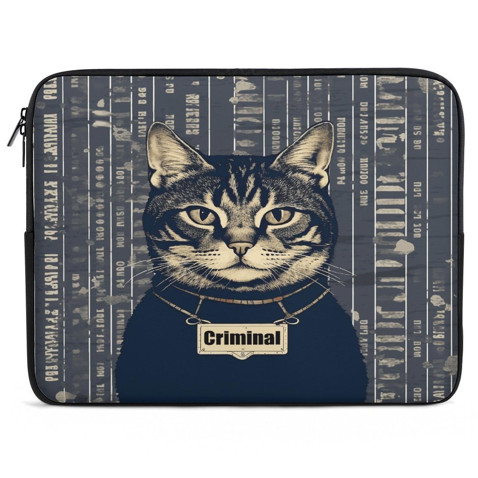 Funda para laptop de 17 pulgadas con diseño Criminal Cat impermeable para MacBook 8