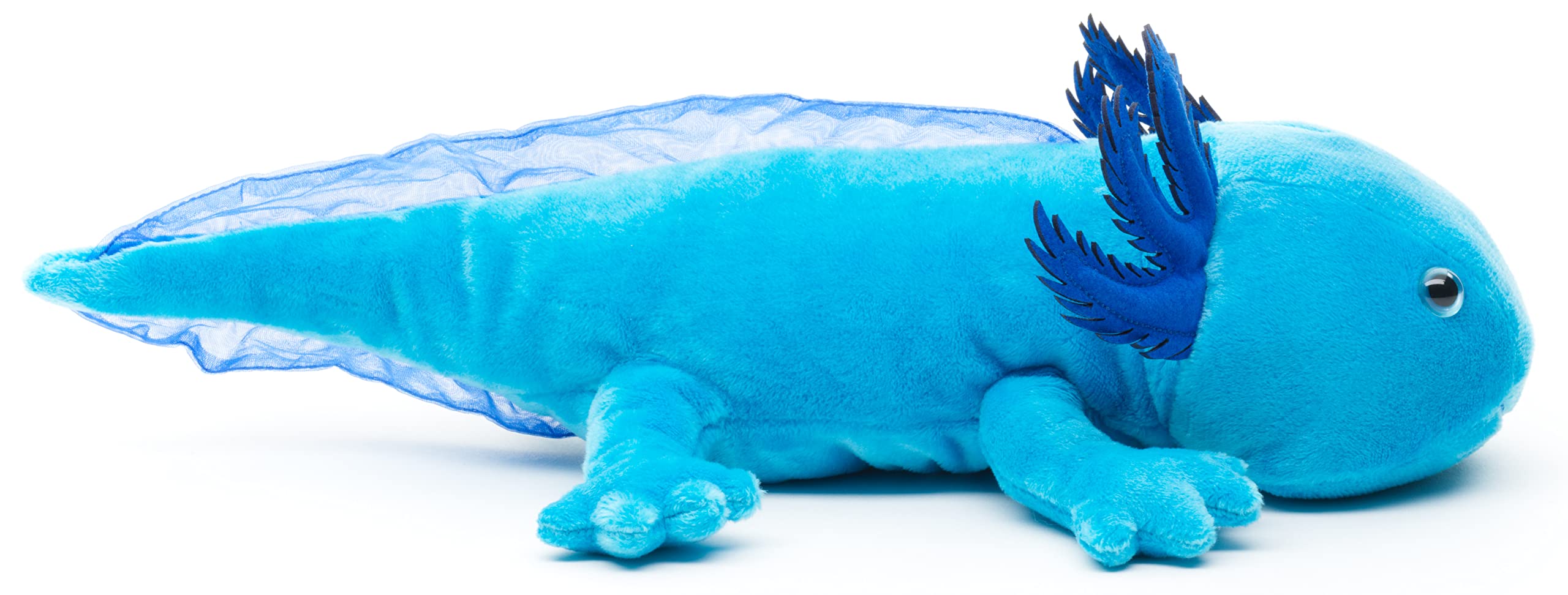 Uni-Toys Original Axolotl (blue) - 32 cm (length) - plush water animal - plush toy, cuddly toy - Image 3