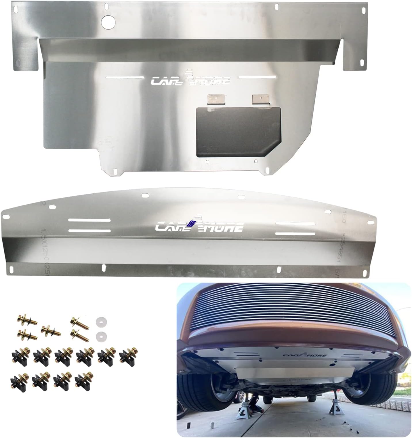 LOSTAR Engine Splash Shield Guard Under Tray Cover Skid Plate for 2003-2006 Infiniti G35 & 2003-2007 G35 Coupe and 2003-2009 Nissan 350Z