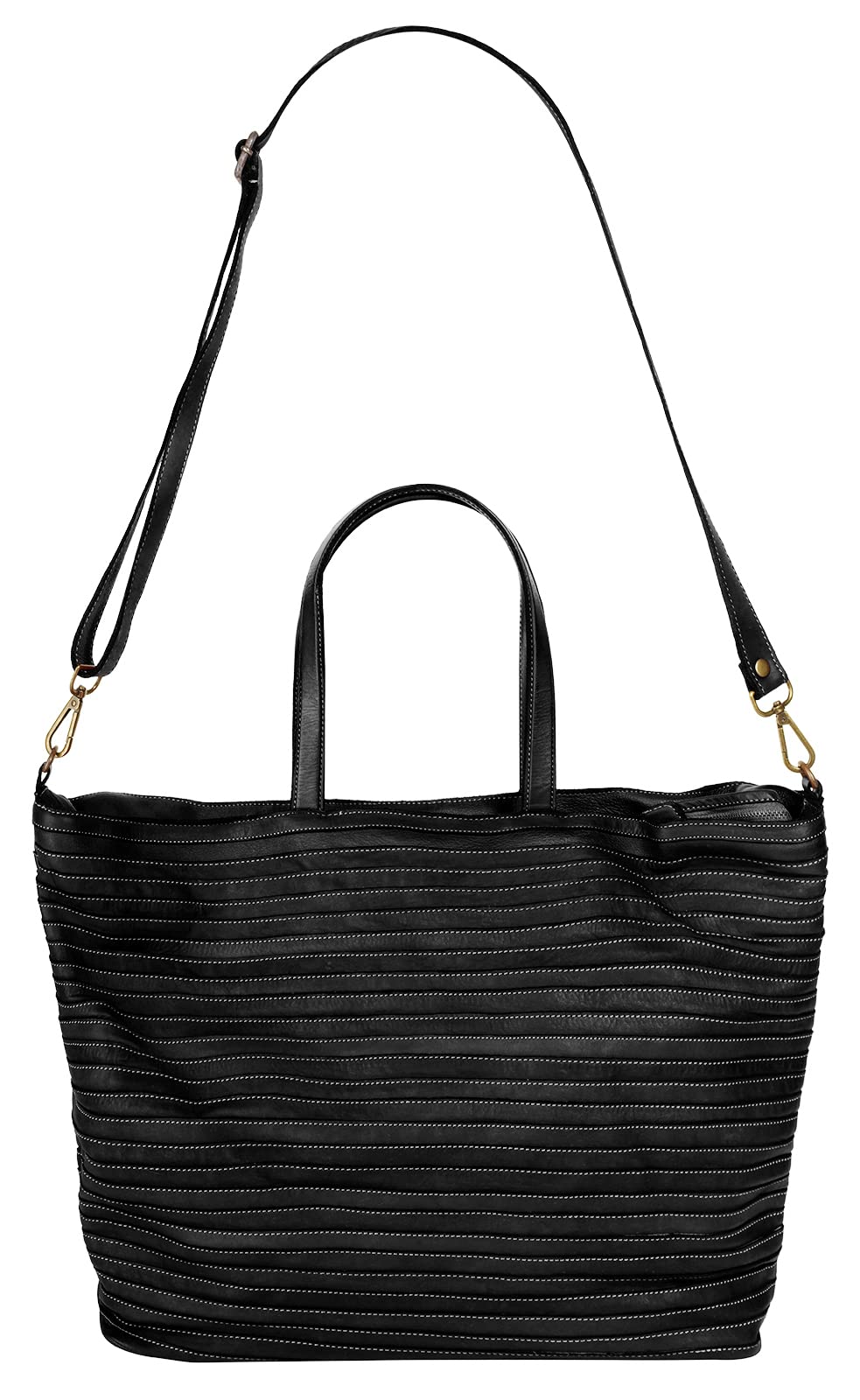 Damen Shopper Echt Leder Made in Italy | Shopping Bag XXL | geräumige Citytasche mit Handyfach