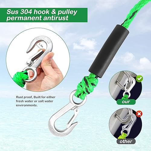 Miniatura 3 de Arnés de remolque resistente para deportes acuáticos con anillos en D, arnés de remolque de barco para tubo remolcable, esquí acuático, wakeboard