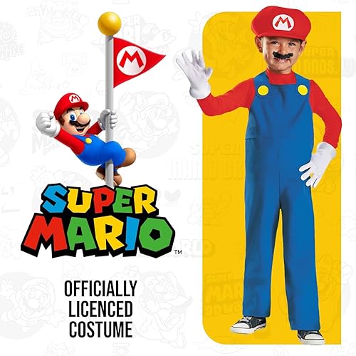 Miniatura 3 de Disfraz de Mario de Super Mario Brothers de Nintendo para niños de Disguise S2T Un solo color