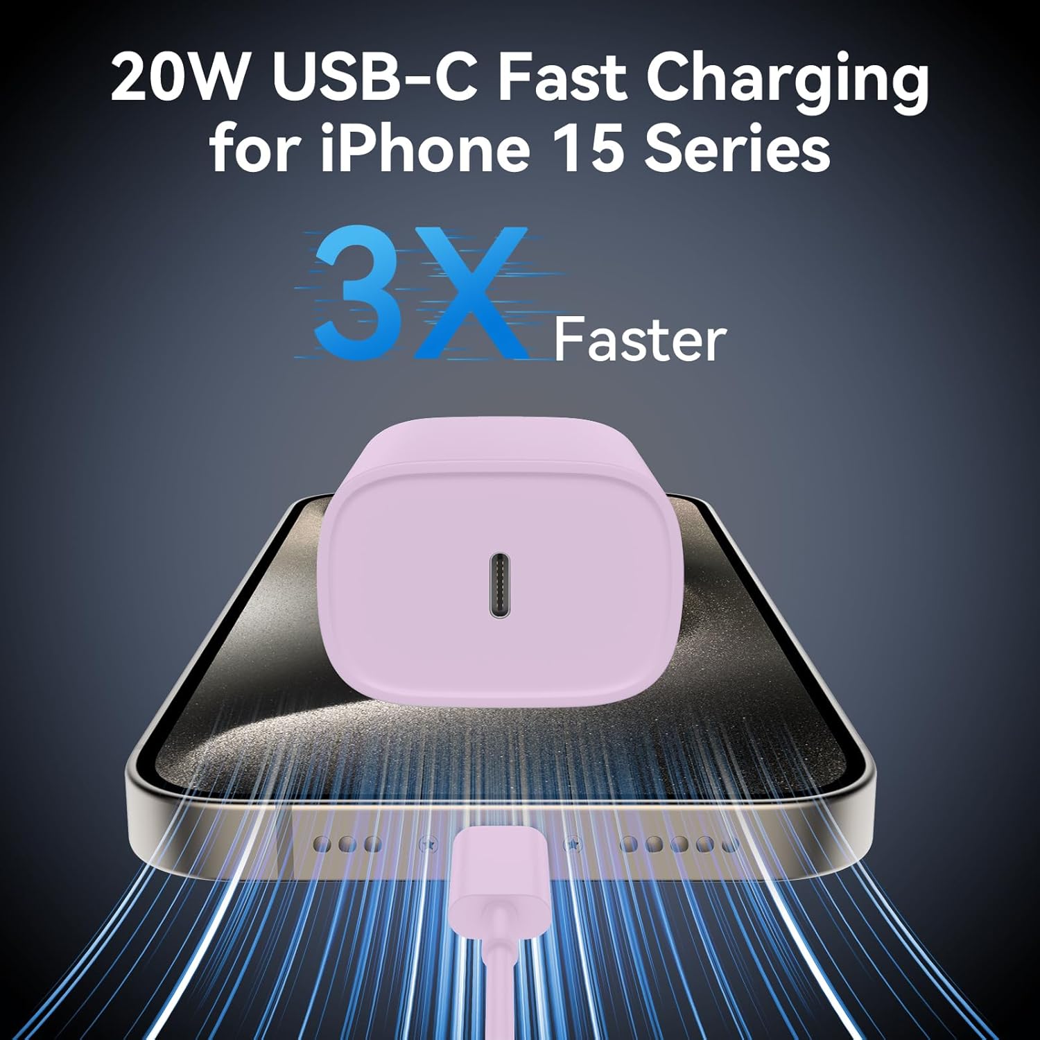 iPhone 17 16 15 Pro Max Charger Fast Charging, 10 FT iPhone 17 Charging Cable Long USB C 10FT Cord with 20W PD Fast iPhone 17 Pro Max Chargers Block for iPhone 17/17 Pro Max/17 Air/16/15 Series, iPad
