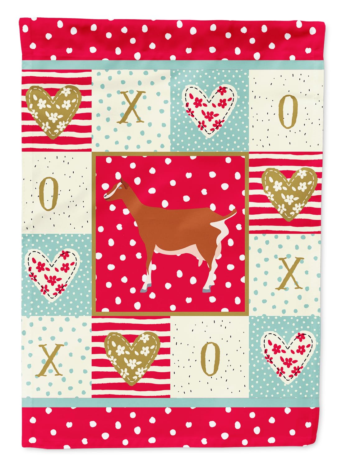 Caroline's Treasures CK5308GF Toggenburger Goat Love Flag Garden Size, Small, multicolor