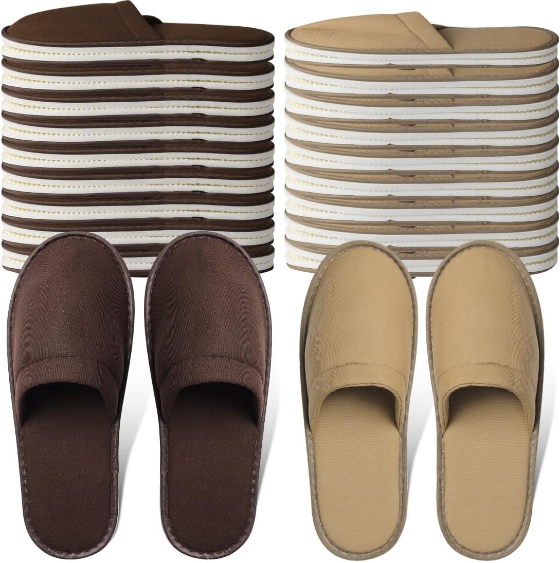 Yeios disposable guest slippers with thick sole (20 pairs)